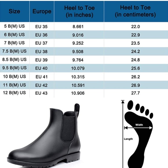 Ankle Rain Elastic Chelsea Booties Waterproof - Picture 8 of 8